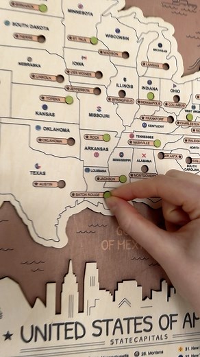 Our NEW US State Capitals Map !️ new blue • new sea breeze • new...