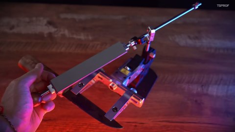 TSPROF - K03 Pro Hunter Sharpening Kit, Knife Sharpener, Knife Sharpening Kit for All Types of Knives and Tools, Knife Sharpening Device with Stones, Made of Steel and High Strength Aluminum Alloy