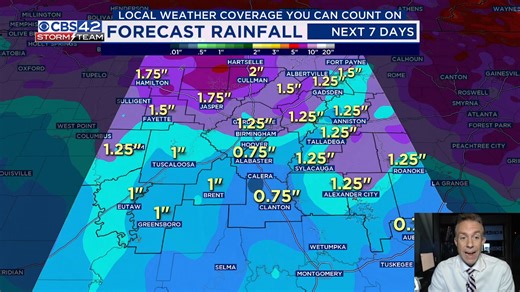Saturday afternoon weather update: A few widely spaced showers and a couple storms are possible. CBS 42's latest forecast: https://www.cbs42.com/cbs-42-weather-around-the-clock/weather-around-the-clock-afternoon-edition-9-20/?utm_medium=social&utm_source=facebook_CBS_42 | CBS 42