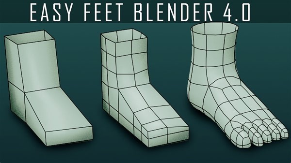 Blender 4.0 脚建模技巧（中英文字幕）