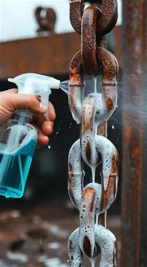 Rusty Chain Link Restoration | Watch Rust Disappear #ai #restoration #rustremoval #satisfying