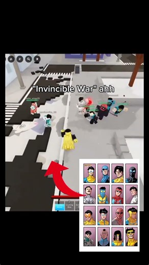 the variants' attack 🔥 #invincible #memes #roblox
