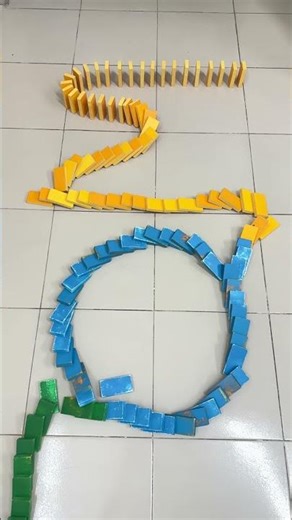 INSANE Domino Chain Reaction 😱 | Most Satisfying Domino Shorts #Dominoes