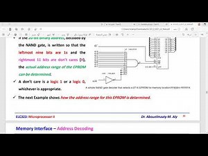 address decoding with NAND Gate Decoder and The 3to8 Line Decoder and The Dual2to4 Line Decoderشرح