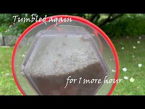Cleaning old coins in the rock tumbler - better than expected!