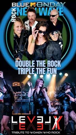 TWO tributes, ONE stage! Full throttle, back to back. Lock your spots now! ⬇️ https://www.eventbrite.com/e/blue-mondaylevel-x-tickets-1975623804983?aff=ebdssbdestsearch | LEVEL X