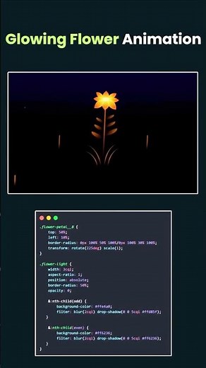 Glowing Flower Animation Using HTML CSS #like #subscribe #views #trending #viral #comment #code
