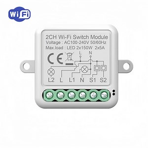 [Hot Item] SLS 2 Gang Tuya WiFi Smart Light Switch Module N L Wire