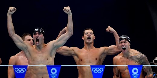 U.S. wins 4×100m medley relay gold in world record time