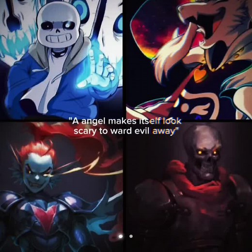 Undertale AU Frisk and Sans Edit featuring Papyrus, Undyne, and Asriel