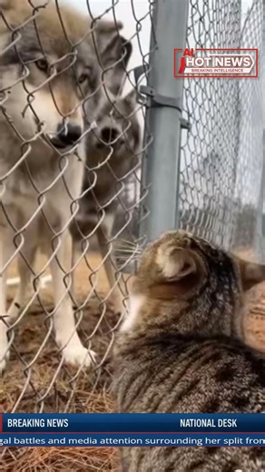 Cat’s Strange Calls Scare Off Wolf — Incredible Moment
