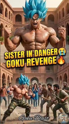 Sister In Danger 😭📞 | Injured Goku’s Deadly Comeback 😱🔥 | One Man Army vs Goons 💥 #goku #shorts