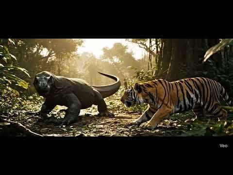 Tiger vs Komodo Dragon | A Cinematic Wildlife Showdown in AI