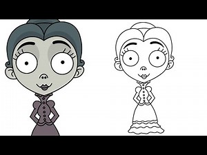 How to DRAW VICTORIA EVERGLOT - The Corpse Bride