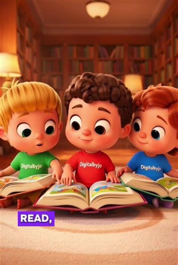 Reading book Animation #pixarstyle #ai #3danimation