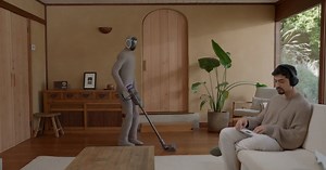 Él es Neo Gamma, el robot humanoide con brazos y piernas que tiene cámaras y sensores para cuidarnos