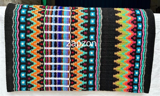 Western Navajo Saddle Pad, Aztec Show Pad for Horses, Ranch Riding Pad, Barrel Racing Rodeo Pad, Colorful Western Horse Tack - Etsy