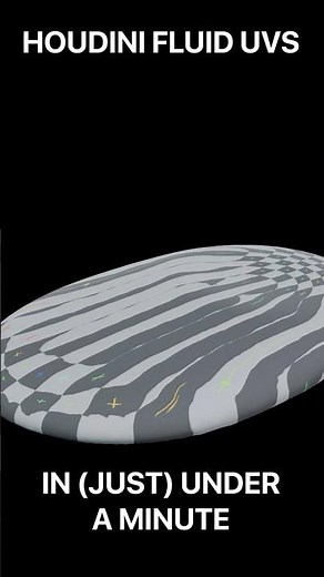 Houdini Fluid UVs in 60s #3danimation #motiondesign #houdini