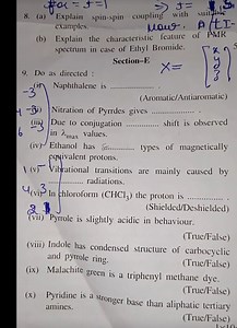 (a) Explain spin-spin coupling with suitable examples.(b) Expl... | Filo