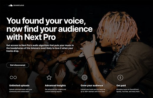 Get access to SoundCloud Artist Pro’s audio algorithm and reach more fans