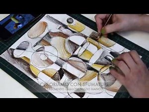 Disegno Cubista al caffè