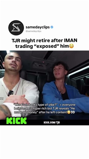 TJR responds to Iman trading 😳