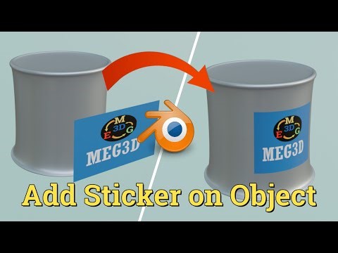 How to Add Sticker on Object in Blender | Blender Tutorial