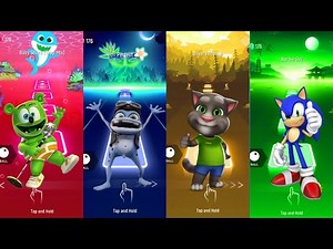 Crazy Frog vs Gummy Bear vs Talking Tom vs Sonic | Coffin Dance Tiles Hop EDM Rush