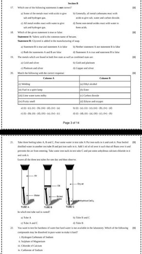 Sample Paper of Science class 10 for practice 💗 #stydywithme #exam #education #study #boardexam