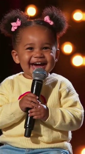 Tiny Star Took the Mic… Audience Couldn’t Stop Smiling 🎤🥹 #baby #funny #comedy