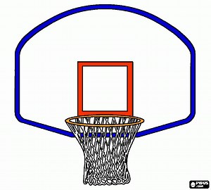 Basketball goal coloring page, printable Basketball goal