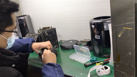 苹果垃圾桶维修 Mac Pro Mini A1481 md878 md253不开机 自动关机 不显示 死机花屏维修 主板更换 内存硬盘升级 专注苹果维修。