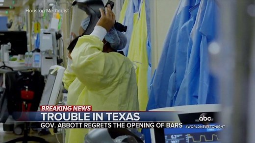 106K views · 1.7K reactions | TROUBLE IN TEXAS: Texas has now reported its fifth straight day of at least 5,000 new COVID-19 cases, with ICU beds near capacity — but as bars and restaurants face new restrictions, much of the state remains open for business. Zohreen Shah has more. abcn.ws/3g5gJ0l | ABC World News Tonight with David Muir | Facebook