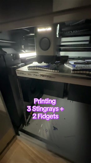 Trying more stingrays and 2 different fidgets. Not only has one area appeared to not stick I just realized that I didn’t make the flush elements the same height as the stingray!!!! Pray it turns out ok. #3dprinting #3dprintingfail #stingray #fidgets