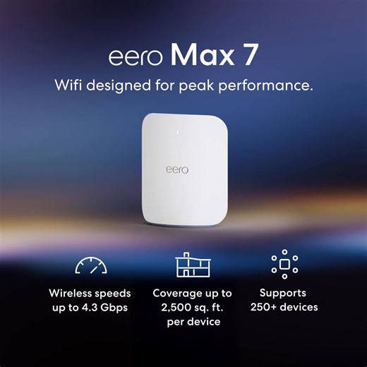 Experience the power of Wi-Fi 7 with eero Max 7, our most advanced system yet ⭐ Shop eero now | eero