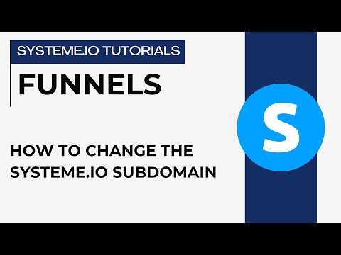 How to change the systeme.io subdomain | systeme.io tutorials