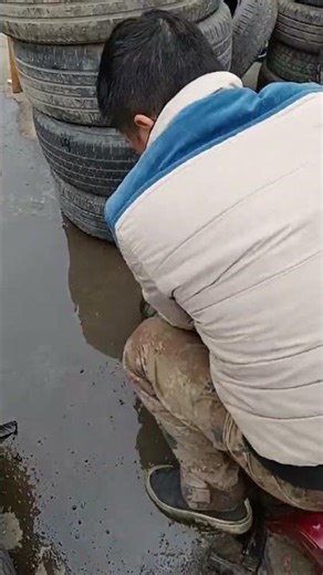 making a bathtub from used car tires. #shorts