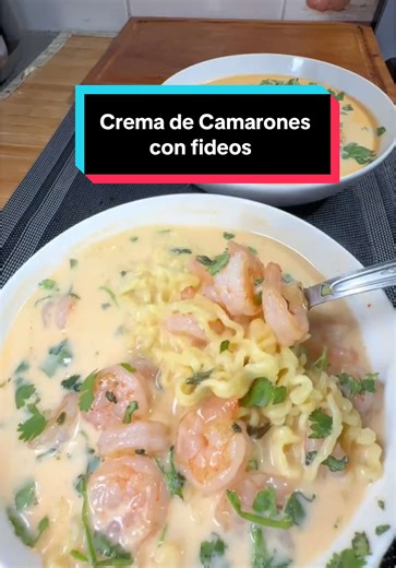 Sin Tanta Cazuela - STC (@sintantacazuela) - Receta de Crema de Camarones con Fideos Exprés