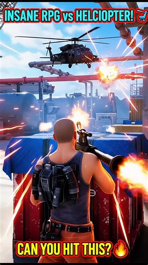 Insane RPG vs Helicopter! 🚁 Can you hit this? 🔥 #insane #gaming #shorts