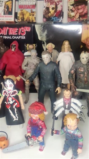 Neca horror figures collection setup for you