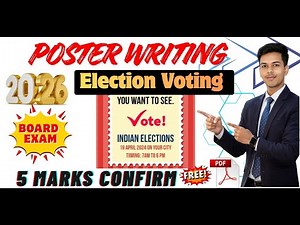 POSTER WRITING - VOTING//Election Voting Poster Writing | Class 12 English | Board Exam #poster