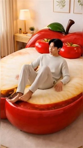 which fruit bed would you sleep in?| apple, watermelon #asmr #asmrfood #relax #shorts