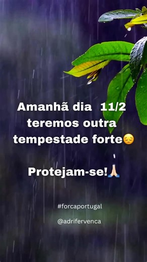 Adriana Fervença on Instagram: "PORTUGAL | AVISO METEOROLÓGICO ⚠️ O Instituto Português do Mar e da Atmosfera prevê um novo agravamento do estado do tempo em Portugal continental, associado a um episódio de mau tempo / depressão ativa. Estão previstas chuvas persistentes e por vezes intensas, vento moderado a forte com rajadas significativas e forte agitação marítima, especialmente no litoral. Os distritos com maior risco incluem Aveiro, Braga, Coimbra, Leiria, Porto, Santarém, Viseu, Vila Real 