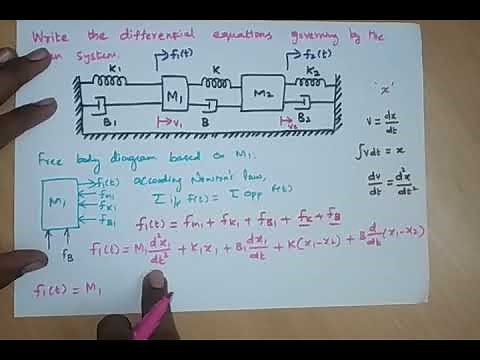 Problem - Writing differential equations of Mechanical systems
