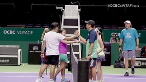7.3K views · 39 reactions | After rallying their friends to like and share their posts, Wong Jie Bin, Jeffrey Yong and Mari Christh Garcia Alino eventually won themselves the priceless experience of playing on the WTA Finals court in our 2017 WTA Finals Contest. Oh, and did we mention that they also received exclusive invites to the Singapore Racquet Club? That’s right, they even managed to rub shoulders with a few WTA legends! Check out the highlights. | OCBC | Facebook