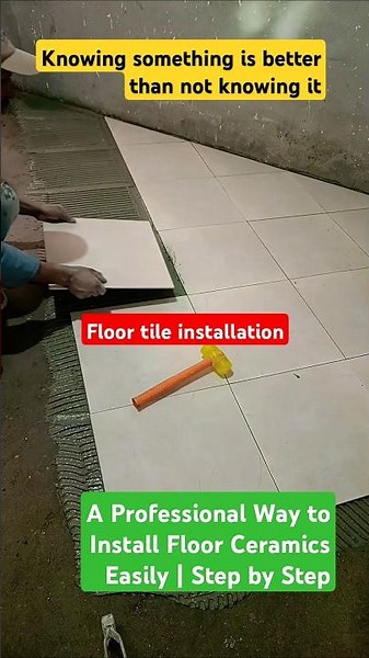 A Professional Way to Install Floor Ceramics Easily | Step by Step#tiles #ceramic #shorts