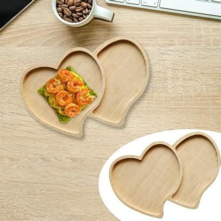 TRIEIY Kitchen Pans Heart Shaped Cooked Food Board Wooden Tray And Side Dish Tray For Cheese Fruits And Snacks Kitchen Utensils Clearance - Walmart.ca