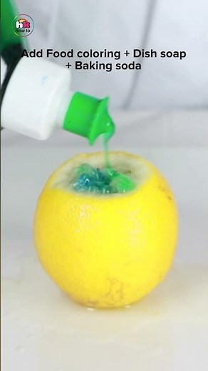 🍋Make a Lemon Volcano - Fun Science Experiment For Kids💥| HooplaKidz How To #shorts