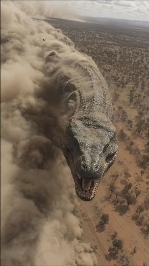 Helicopter GoPro Records 55-Foot Reptilian Creature In Kalahari Desert