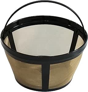 8-12 Cup Reusable Coffee Filter - BPA Free, Eco-Friendly, Compatible with Mr. Coffee, Black+Decker & Most Standard 8-12 Cup Drip Coffee Makers (1-Pack)